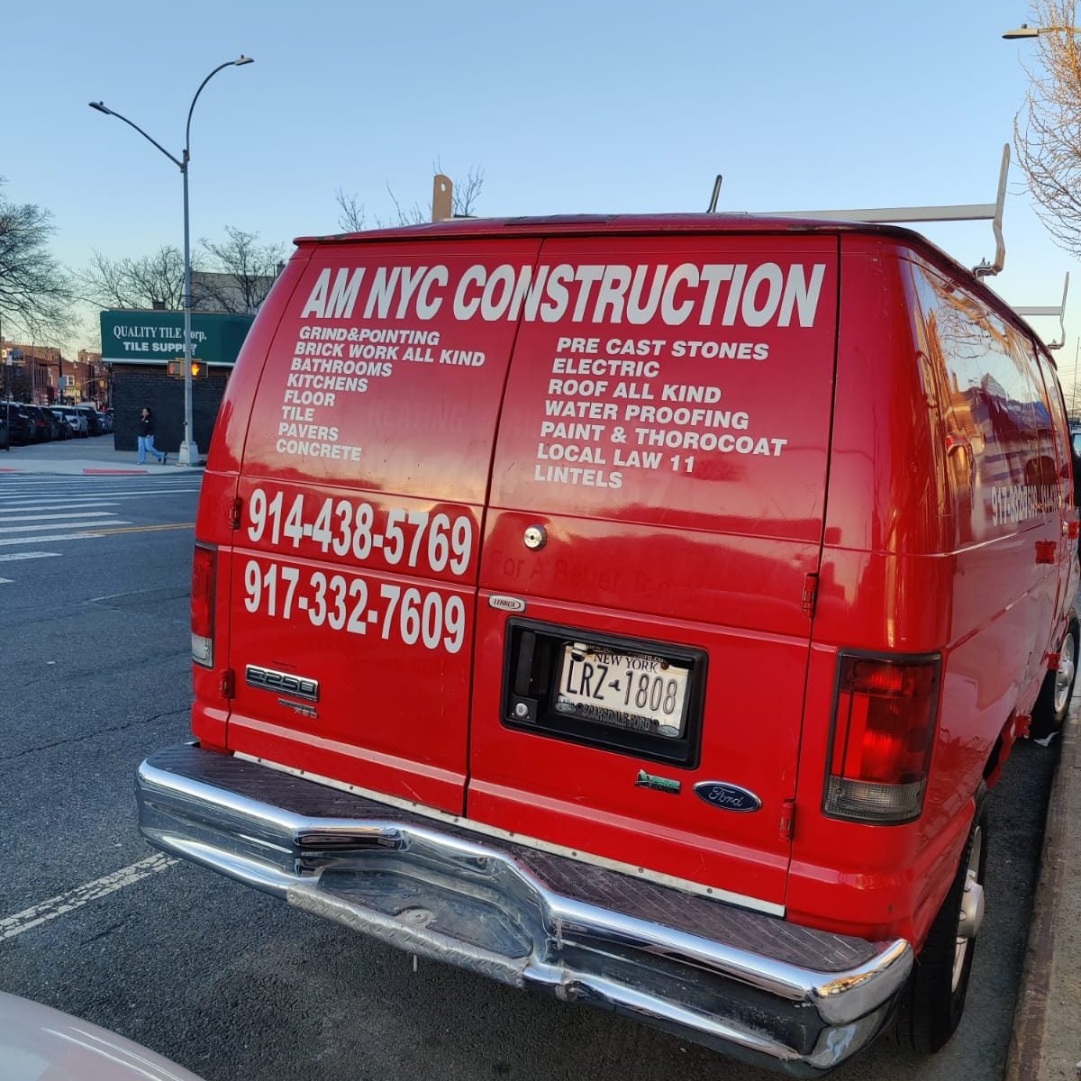 construction van graphics design after lettering
